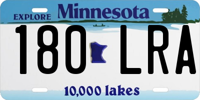 MN license plate 180LRA