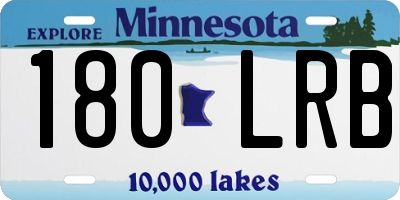 MN license plate 180LRB