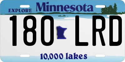 MN license plate 180LRD