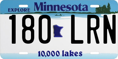 MN license plate 180LRN