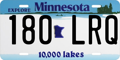 MN license plate 180LRQ