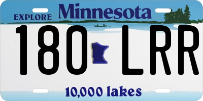MN license plate 180LRR