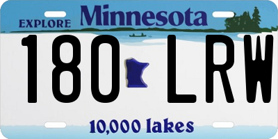 MN license plate 180LRW
