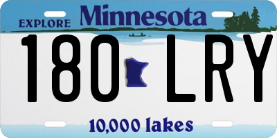 MN license plate 180LRY
