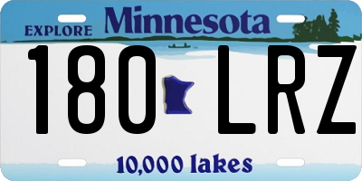 MN license plate 180LRZ