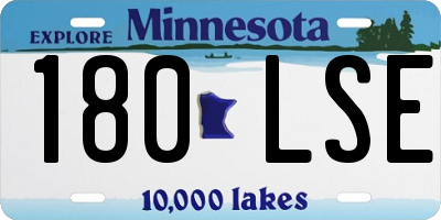 MN license plate 180LSE