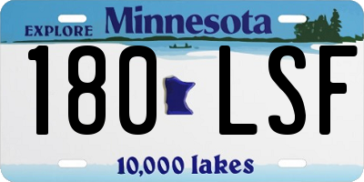MN license plate 180LSF