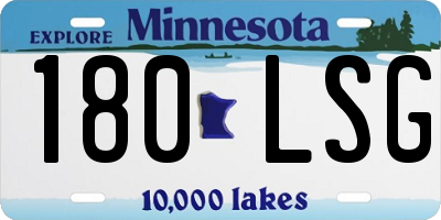 MN license plate 180LSG