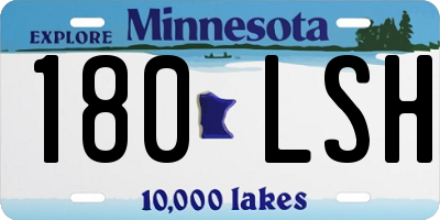 MN license plate 180LSH