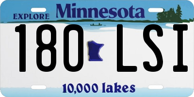MN license plate 180LSI