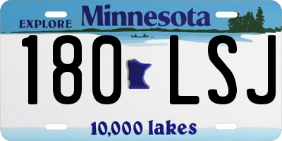 MN license plate 180LSJ