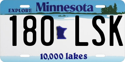 MN license plate 180LSK