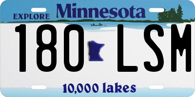 MN license plate 180LSM