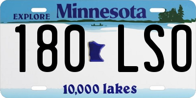 MN license plate 180LSO