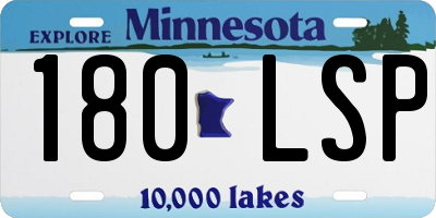 MN license plate 180LSP