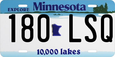 MN license plate 180LSQ