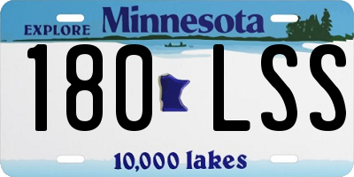 MN license plate 180LSS