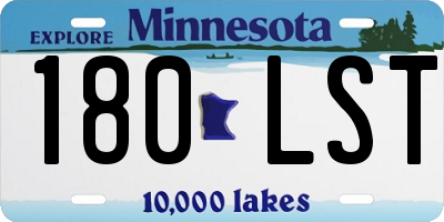MN license plate 180LST