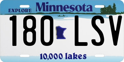 MN license plate 180LSV