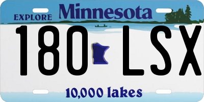 MN license plate 180LSX