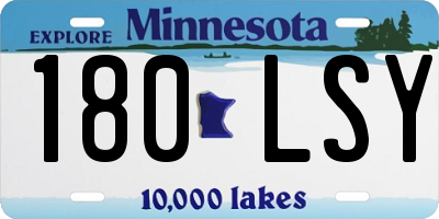 MN license plate 180LSY