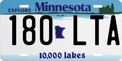 MN license plate 180LTA