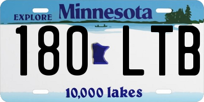 MN license plate 180LTB