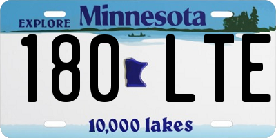 MN license plate 180LTE
