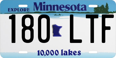MN license plate 180LTF