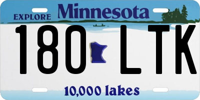 MN license plate 180LTK