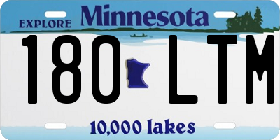 MN license plate 180LTM