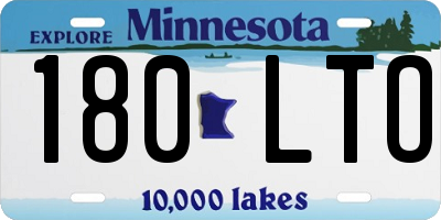 MN license plate 180LTO