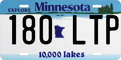 MN license plate 180LTP