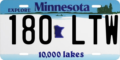 MN license plate 180LTW