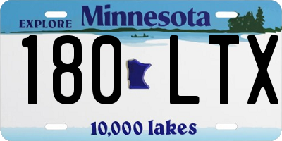 MN license plate 180LTX