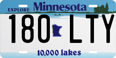 MN license plate 180LTY