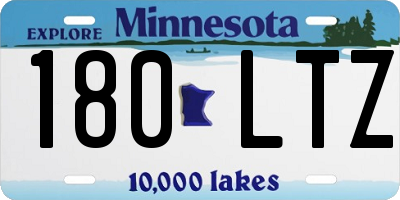 MN license plate 180LTZ