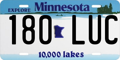 MN license plate 180LUC