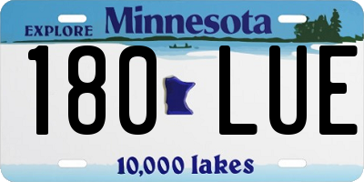 MN license plate 180LUE