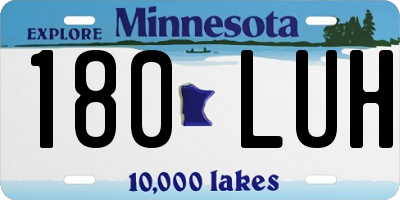 MN license plate 180LUH