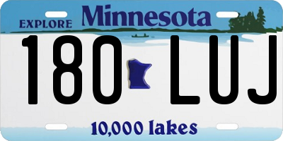 MN license plate 180LUJ