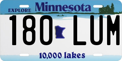 MN license plate 180LUM