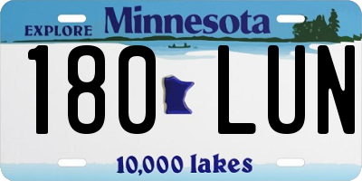 MN license plate 180LUN