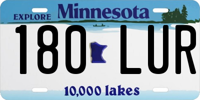 MN license plate 180LUR