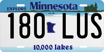 MN license plate 180LUS
