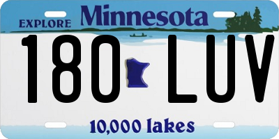 MN license plate 180LUV