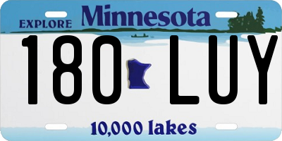 MN license plate 180LUY