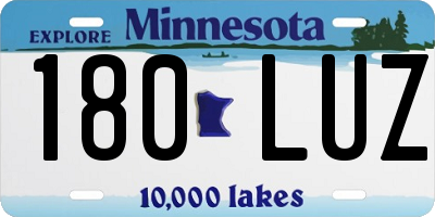 MN license plate 180LUZ