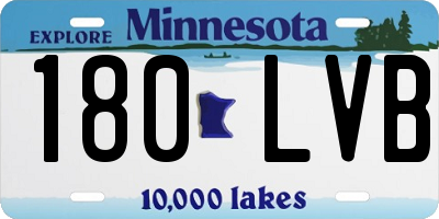 MN license plate 180LVB