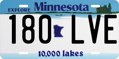 MN license plate 180LVE